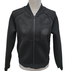 REEBOK Women Black Perforated C Jacket Classic Running Cardio Size M